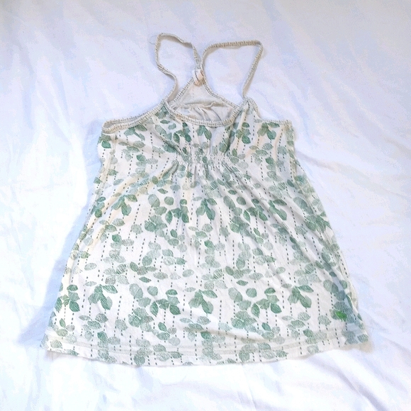 * Abercrombie Green & White Racerback ALine Tank Top - Picture 1 of 3